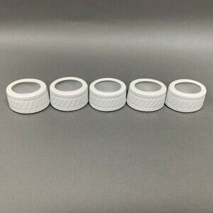 Napkin Rings White Lot of 5